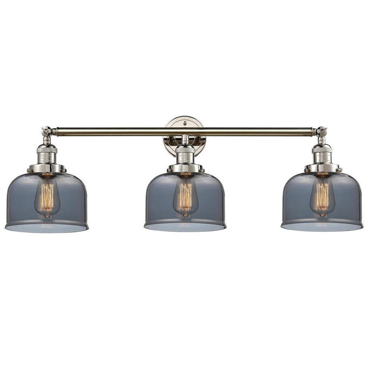 Bell - 3 Light - 32 inch - Polished Nickel - Bath Vanity Light
