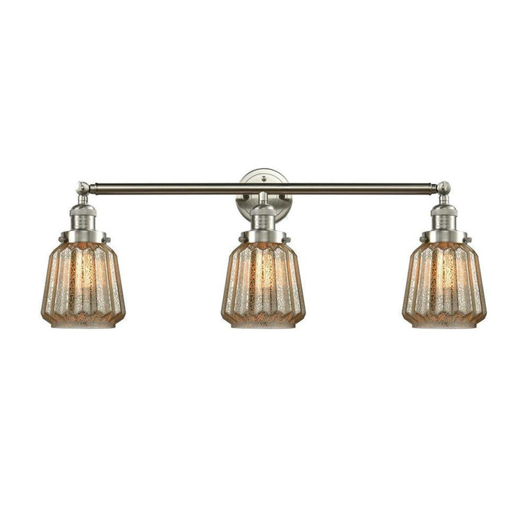 Chatham - 3 Light - 30 inch - Brushed Satin Nickel - Bath Vanity Light