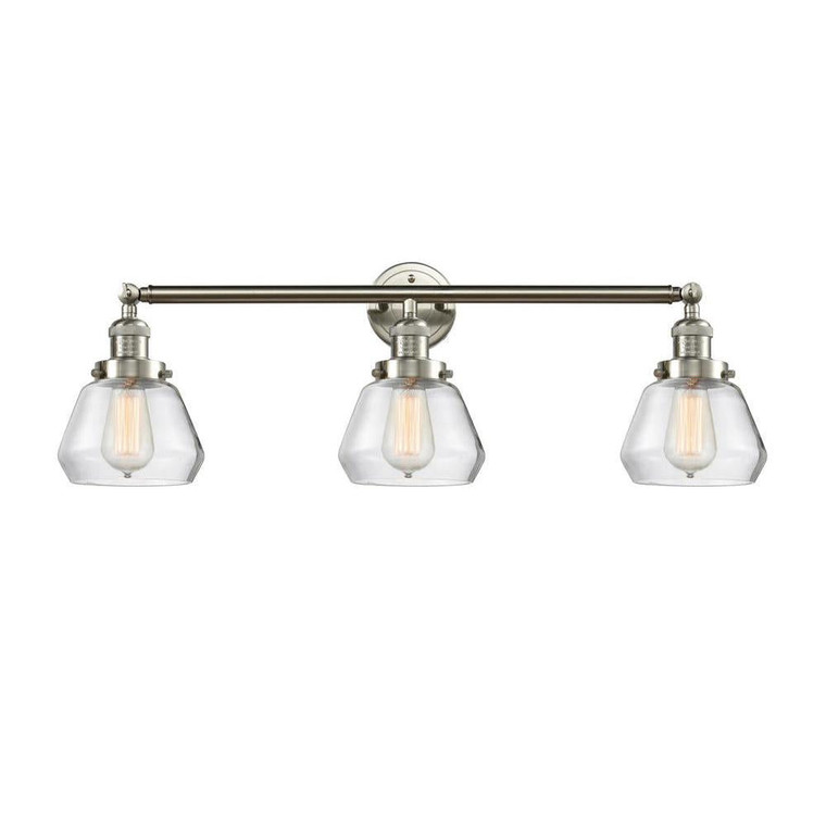 Fulton - 3 Light - 30 inch - Brushed Satin Nickel - Bath Vanity Light