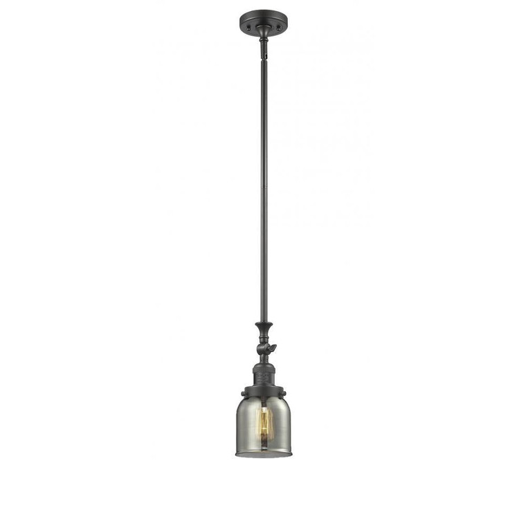 Bell - 1 Light - 5 inch - Oil Rubbed Bronze - Stem Hung - Adjustable Mini Pendant
