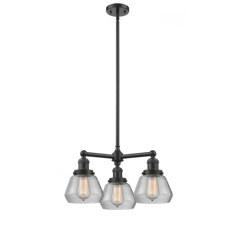 Fulton - 3 Light - 22 inch - Oil Rubbed Bronze - Stem Hung - Chandelier