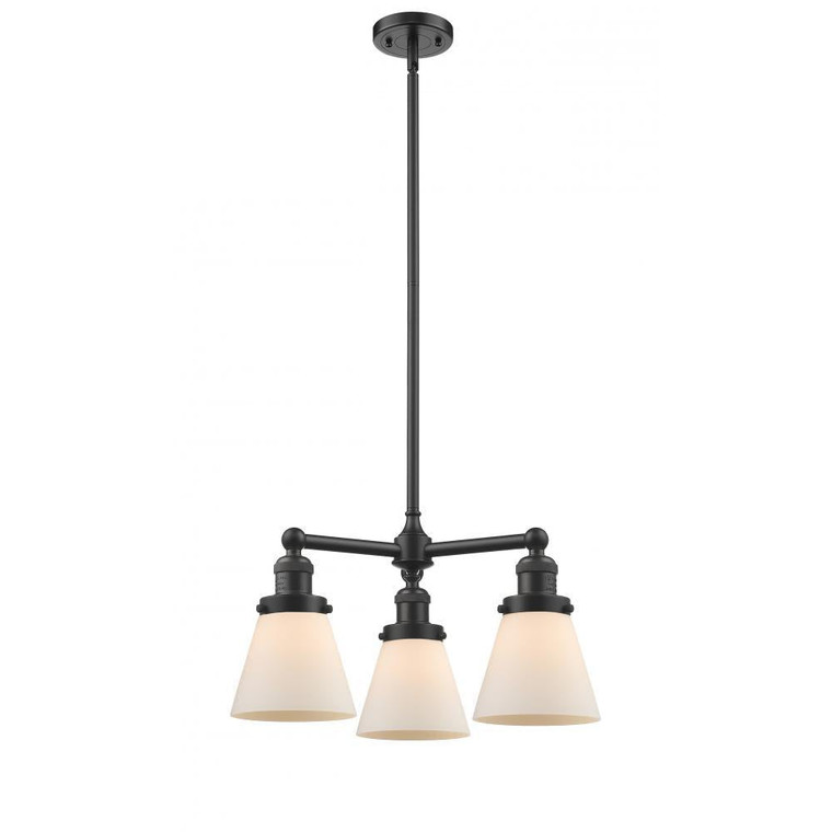 Cone - 3 Light - 19 inch - Oil Rubbed Bronze - Stem Hung - Chandelier