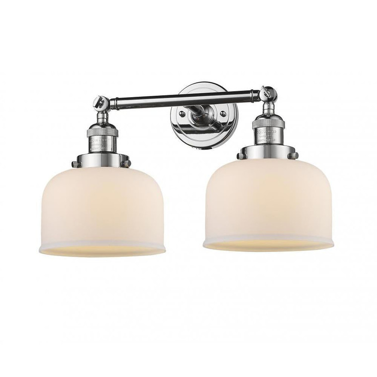 Bell - 2 Light - 19 inch - Polished Chrome - Adjustable Bath Vanity Light