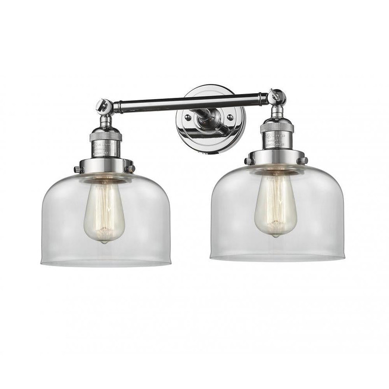 Bell - 2 Light - 19 inch - Polished Chrome - Adjustable Bath Vanity Light