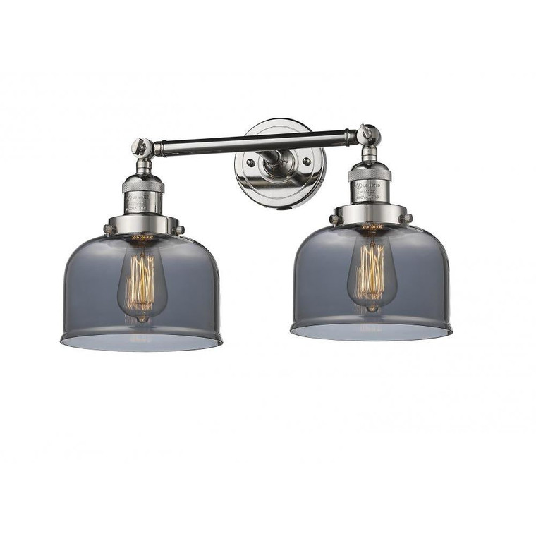 Bell - 2 Light - 19 inch - Polished Nickel - Adjustable Bath Vanity Light