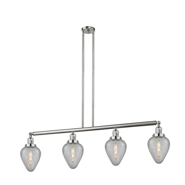 Geneseo - 4 Light - 52 inch - Brushed Satin Nickel - Stem Hung - Adjustable Island Light