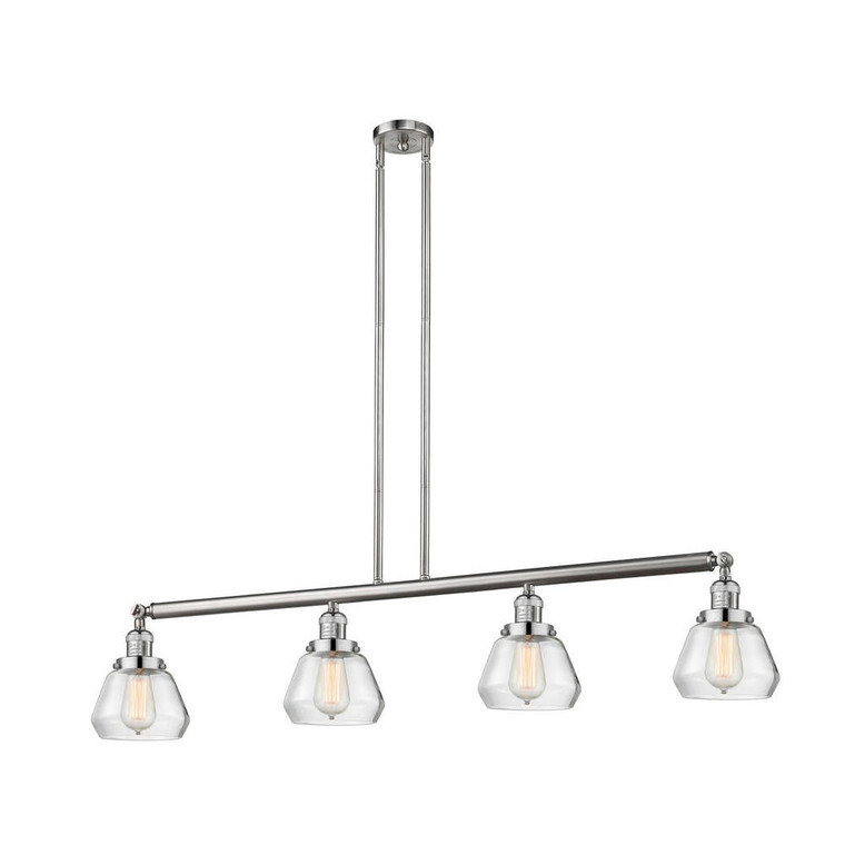 Fulton - 4 Light - 51 inch - Brushed Satin Nickel - Stem Hung - Adjustable Island Light