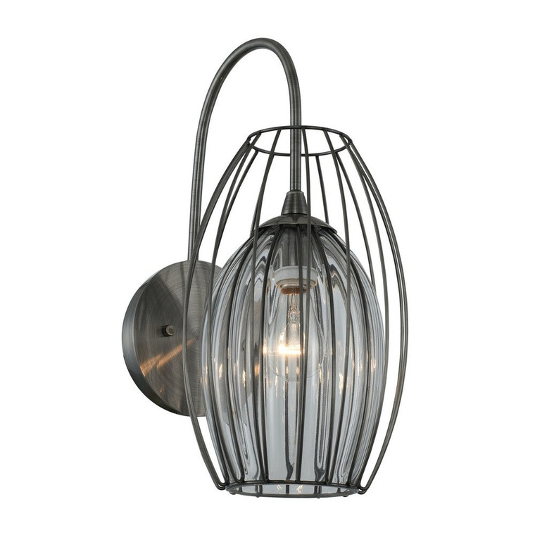 Emilia 10 Inch Wall Sconce – Chemical Stainless Steel – 404821CM