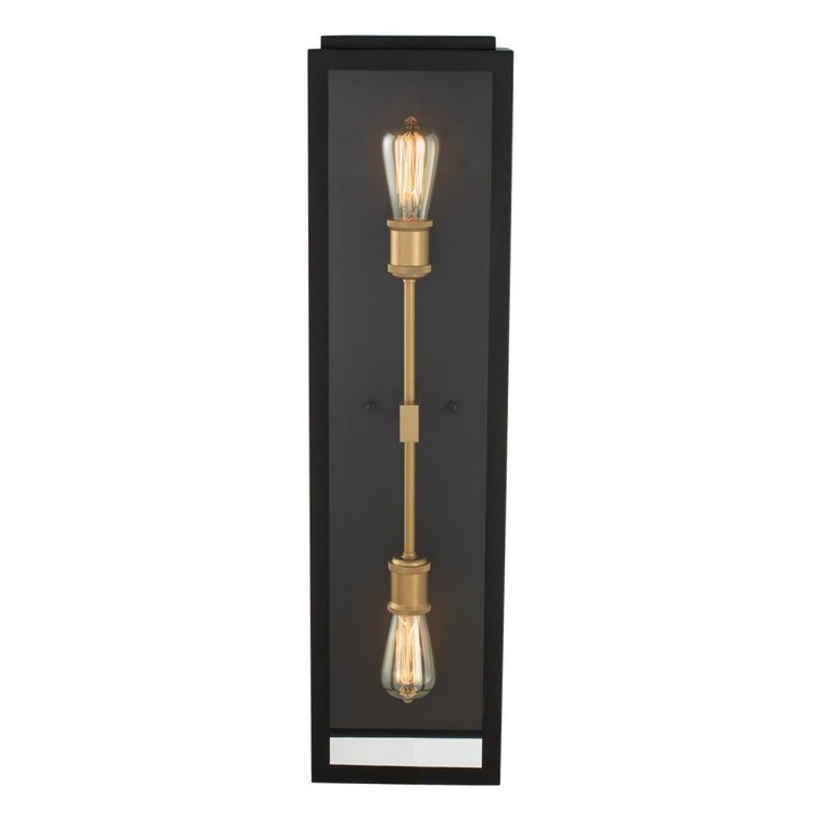 Ashland 6 Inch Wall Sconce – Matte Black w Sanded Gold – 405521BSG