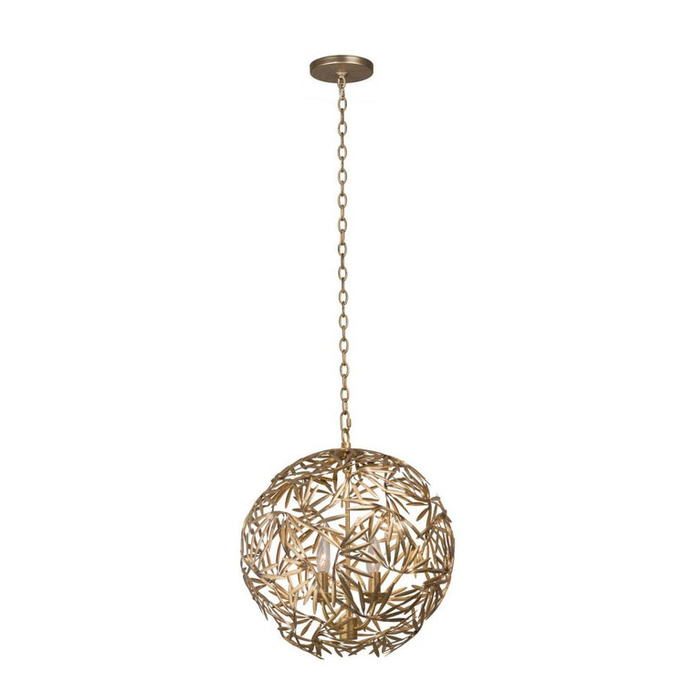 Jardin 18 Inch Pendant – Oxidized Gold Leaf – 507650OL