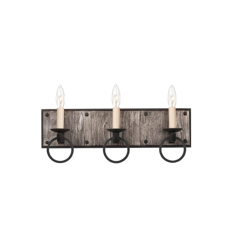 Laramie 4 Inch Bath Vanity Light – Black Iron – 509233BI