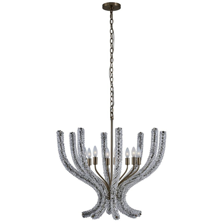 Coral 30 Inch Chandelier – Brushed Champagne Gold – 525955BCG/CLR