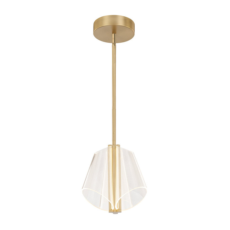 Mulberry, Pendant, 10.88" – Brushed Gold/Light Guide – PD62511-BG/LG-UNV