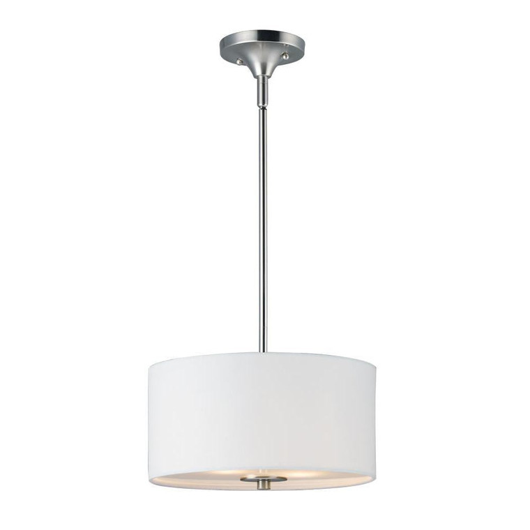 Bongo 13 Inch Semi Flush Mount Light – Satin Nickel