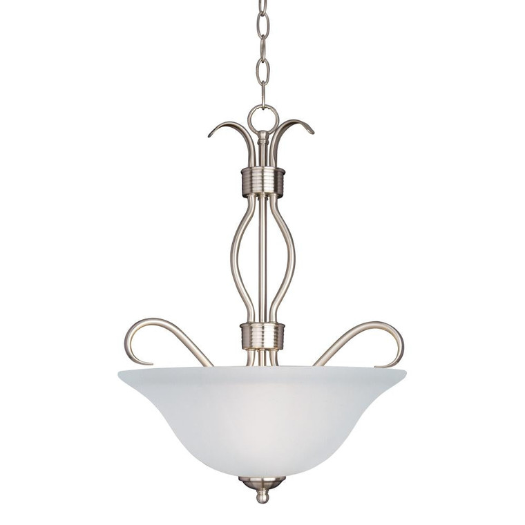 Basix 17 Inch Invert Bowl Pendant – Satin Nickel