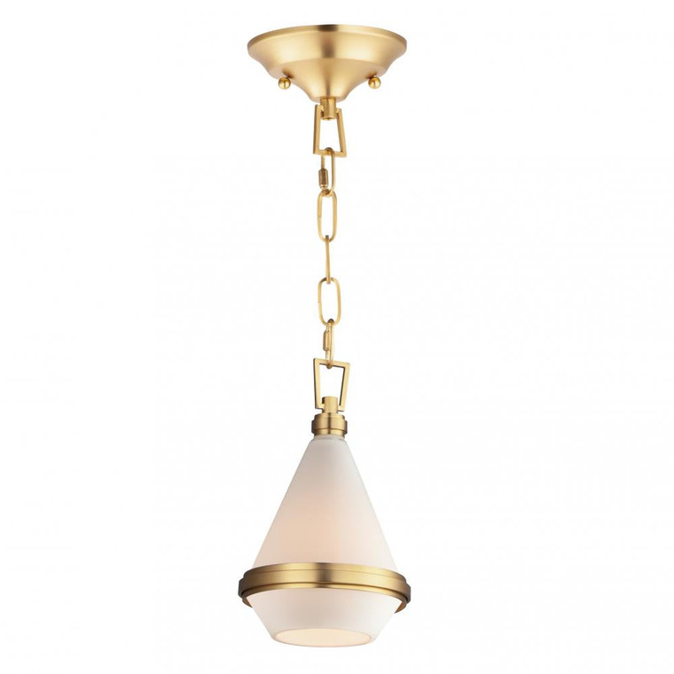 Giza 7.5 Inch Mini Pendant – Satin Brass