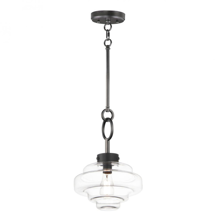 Harbor 12 Inch Semi Flush Mount Light – Black