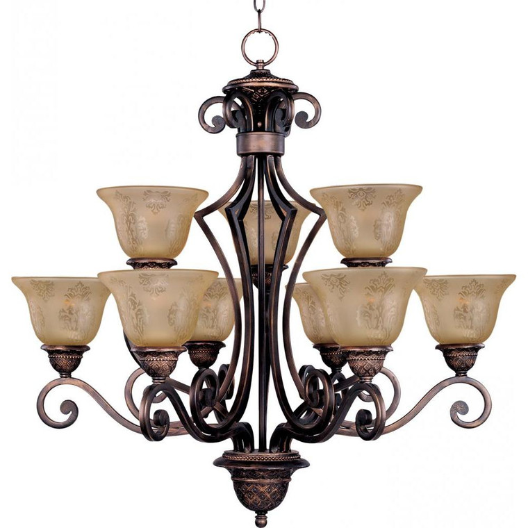 Symphony 32 Inch 9 Light Multi-Tier Chandelier – Oil Rubbed Bronze