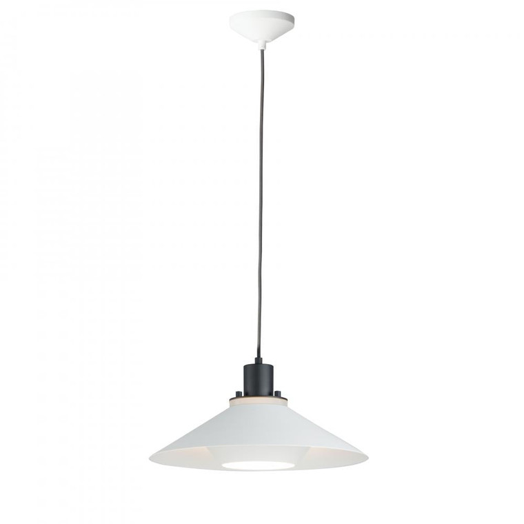Oslo 15.75 Inch Semi Flush Mount Light – Black / White