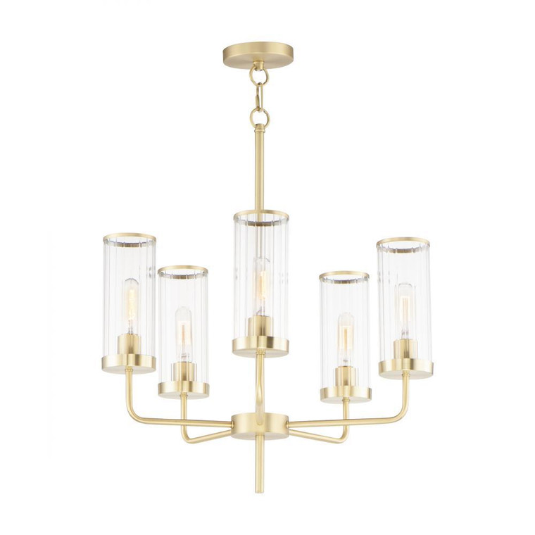 Crosby 24 Inch Chandelier – Satin Brass