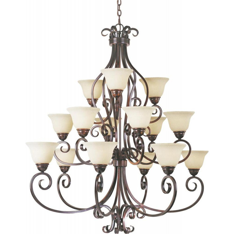 Manor 45 Inch 15 Light Multi-Tier Chandelier – Oil Rubbed Bronze