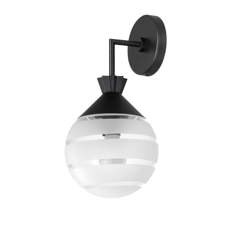 Copacabana 7.75 Inch Outdoor Wall Lantern – Black