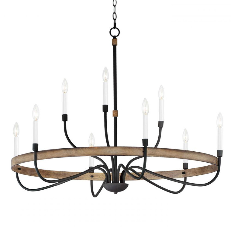 Franklin 4 Inch Chandelier – Driftwood / Black