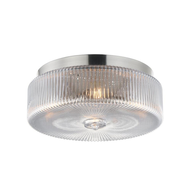 Kasbah 15.75 Inch Flush Mount Light – Satin Nickel