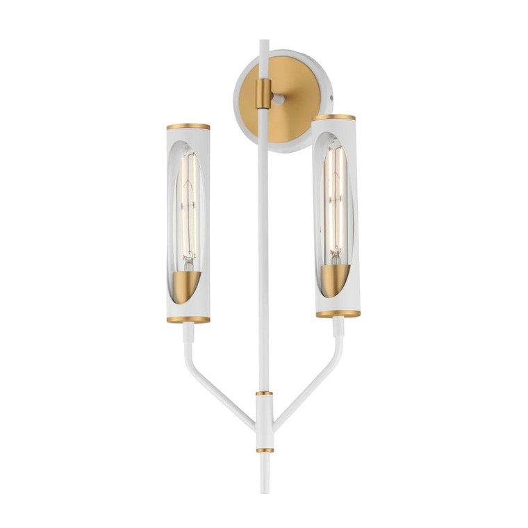 Regent 10 Wall Sconce - Light French Gray / Natural Aged Brass