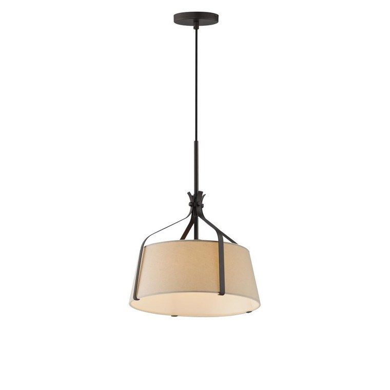 Bandera 14.5 Inch Semi Flush Mount Light – Dark Bronze