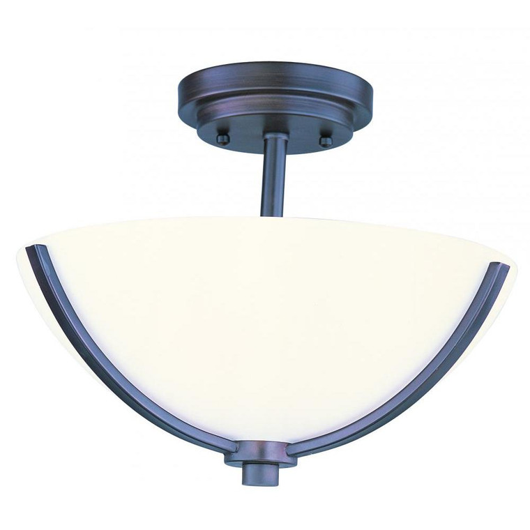 Deven 14 Inch Semi Flush Mount Light – Oil Rubbed Bronze