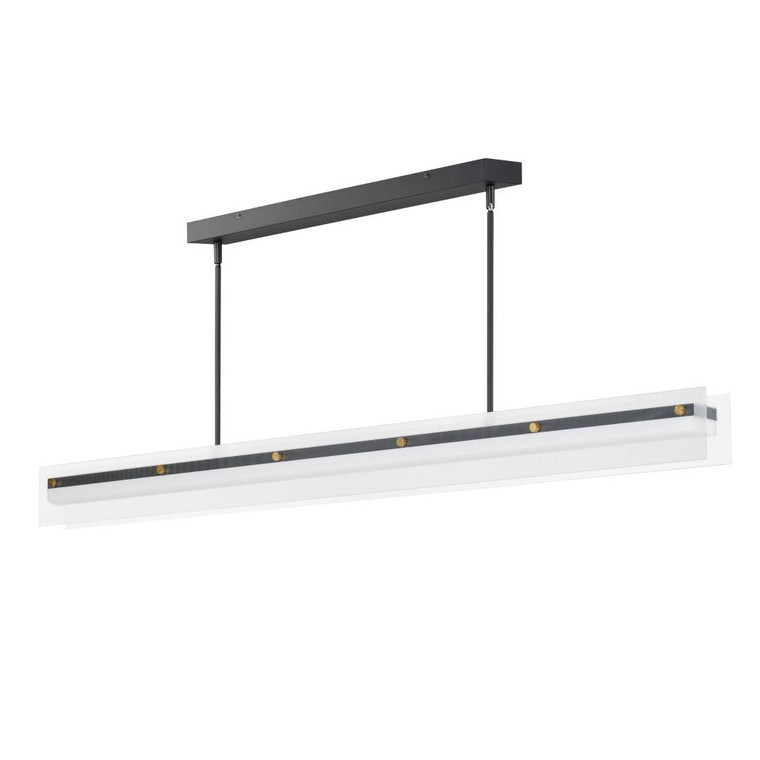 Spectre 61.5 Inch Linear Pendant – Black / Natural Aged Brass