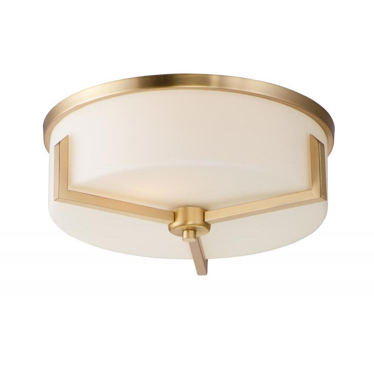 Dart 14 Inch Flush Mount Light – Satin Brass
