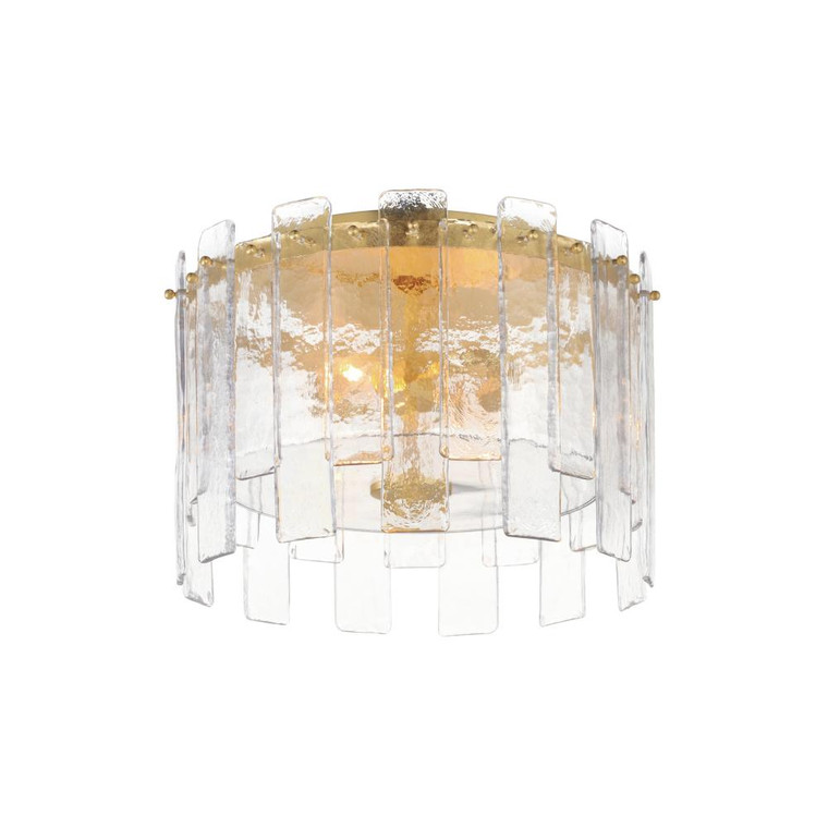 Warren 14.5 Inch Flush Mount Light – Gold Leaf