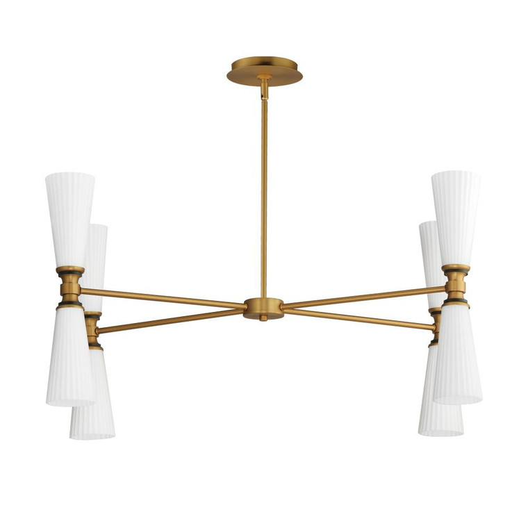 Krevat 18 Inch Chandelier – Black / Natural Aged Brass