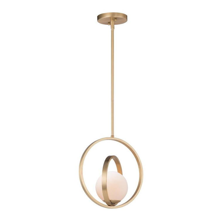 Coronet 12 Inch Semi Flush Mount Light – Satin Brass