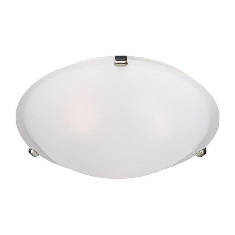 Malaga 16 Inch Flush Mount Light – Satin Nickel