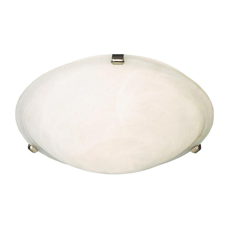 Malaga 16 Inch Flush Mount Light – Satin Nickel