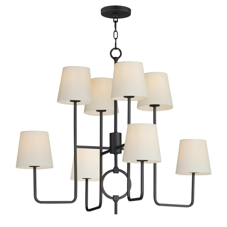 Paoli 34 Inch 8 Light Multi-Tier Chandelier – Charcoal Bronze