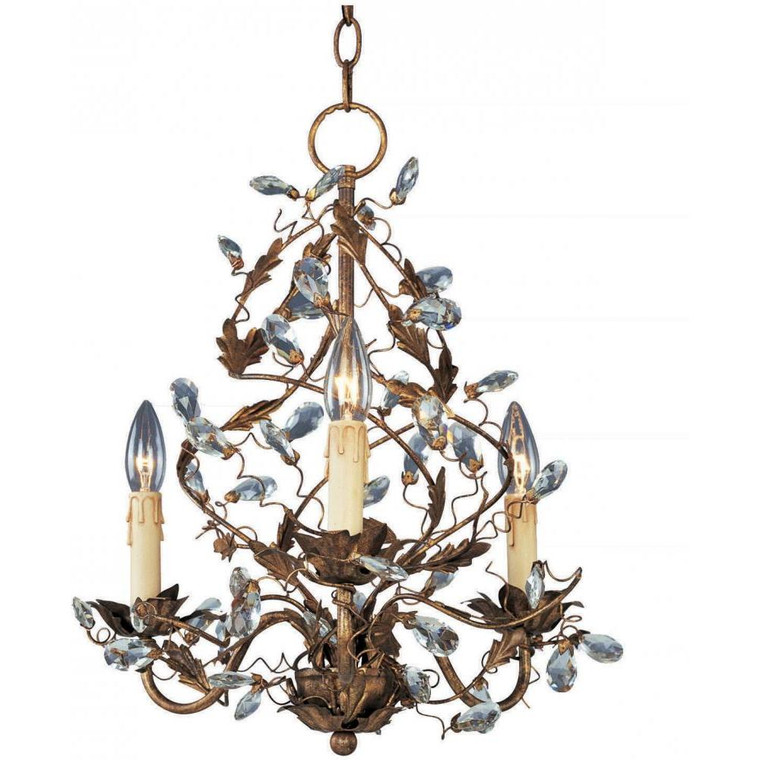 Elegante 18.5 Inch Mini Chandelier – Etruscan Gold