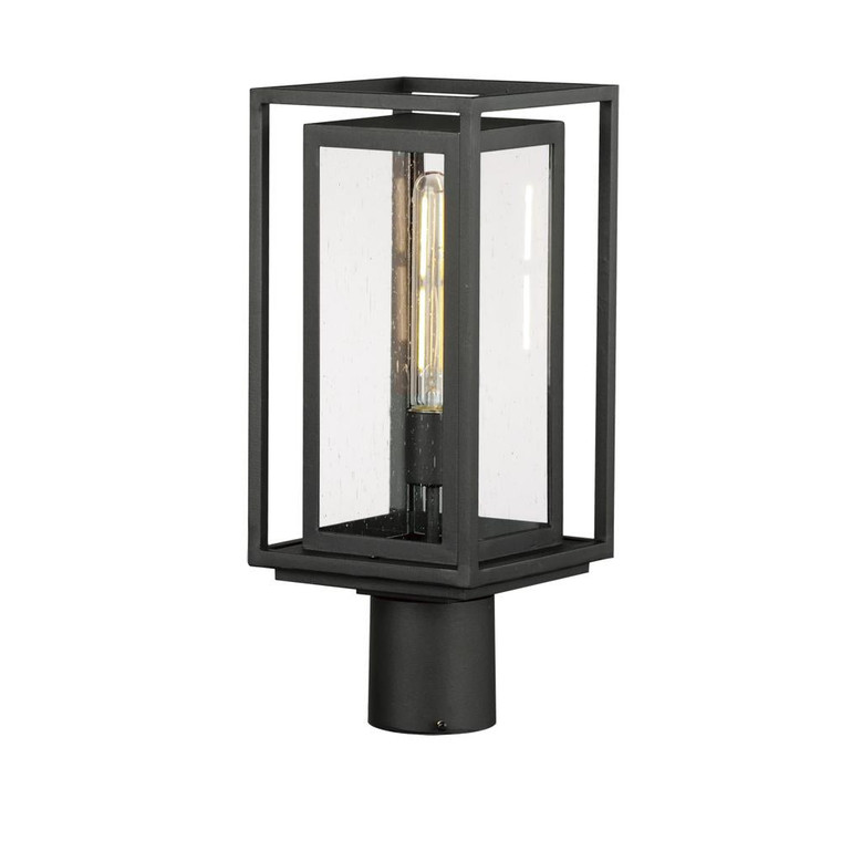Cabana 7 Inch Outdoor Post Lantern – Black
