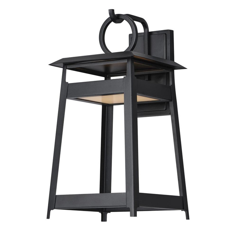 Pagoda 9 Inch Outdoor Wall Lantern – Black