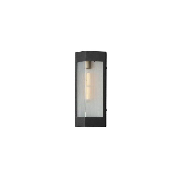 Triform 6 Inch Outdoor Wall Lantern – Black / Antique Brass
