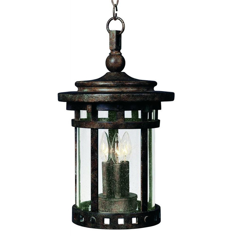 Santa Barbara DC 9 Inch Outdoor Hanging Lantern – Sienna