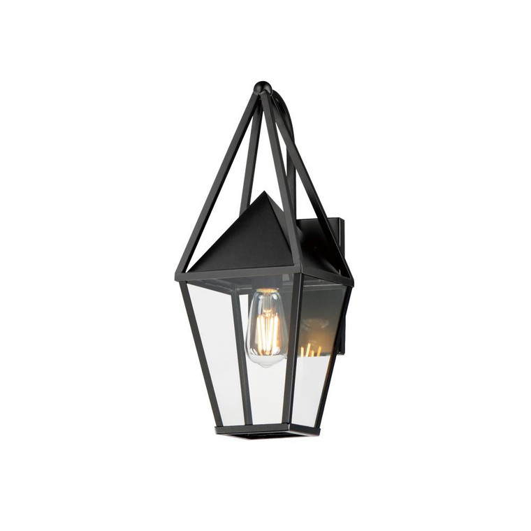 Bavaria 7 Inch Outdoor Wall Lantern – Black