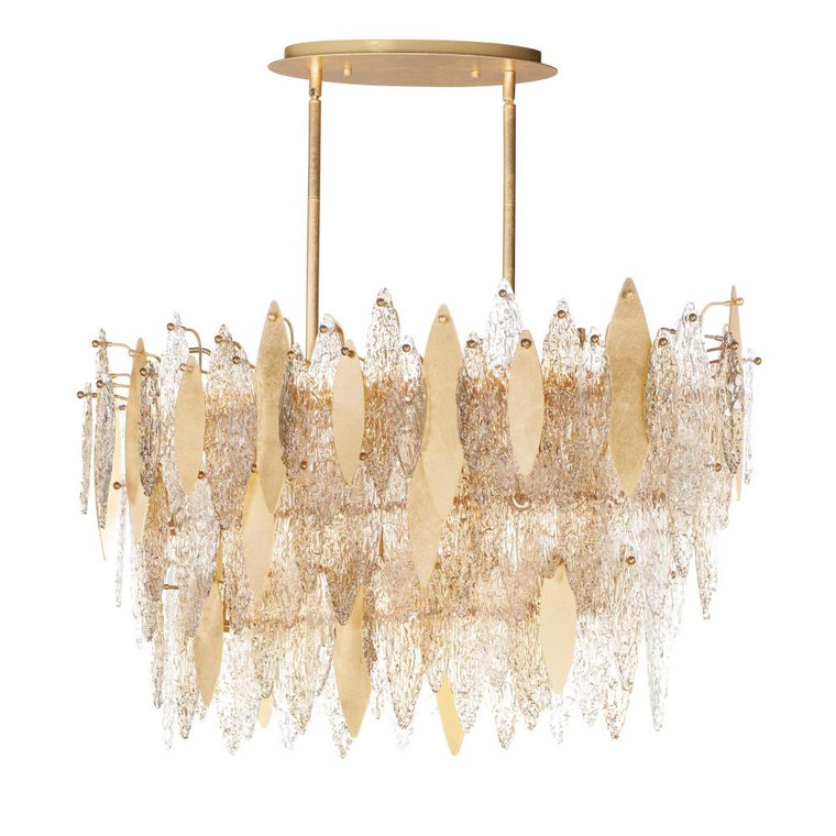 Majestic 16.5 Inch Chandelier – Gold Leaf