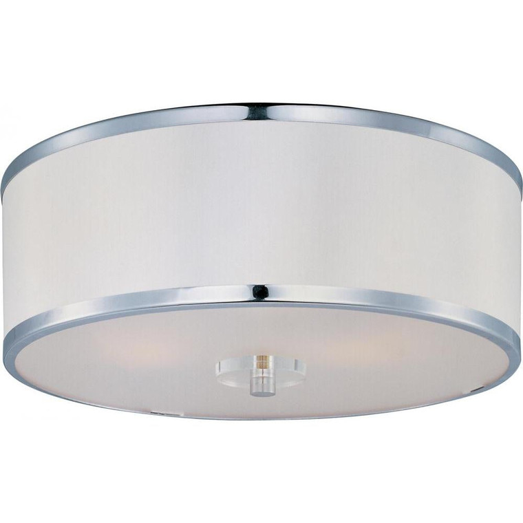 Metro 15.75 Inch Semi Flush Mount Light – Polished Chrome