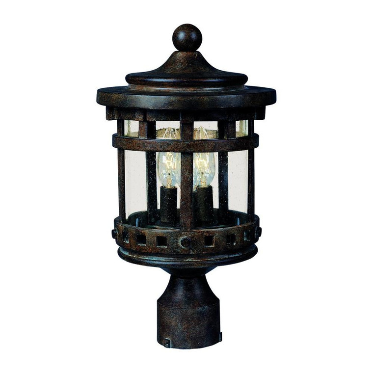 Santa Barbara VX 9 Inch Outdoor Post Lantern – Sienna