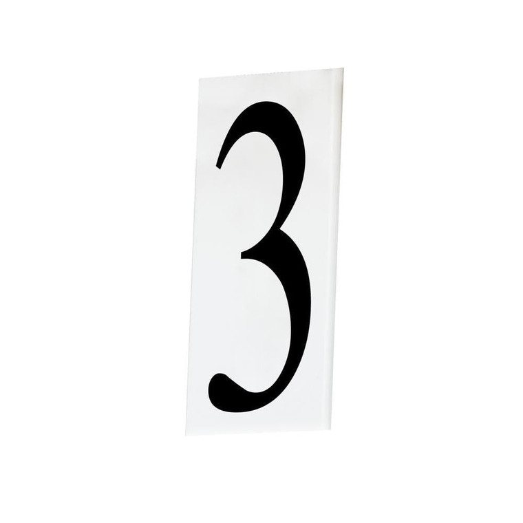 2.25 Inch Address Number 3 – White