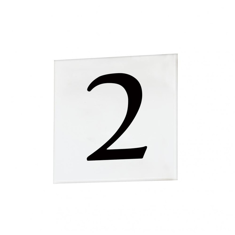 4 Inch Address Serif Number 2 – White